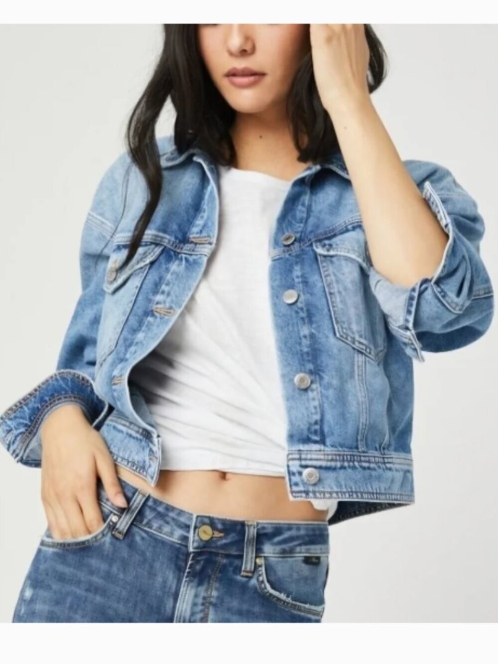 Mavi Jeans Rosie Cropped Long Sleeves Denim Jacket